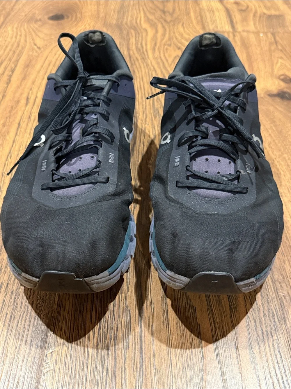 On Running Men's Athletic Shoes in Black and Blue